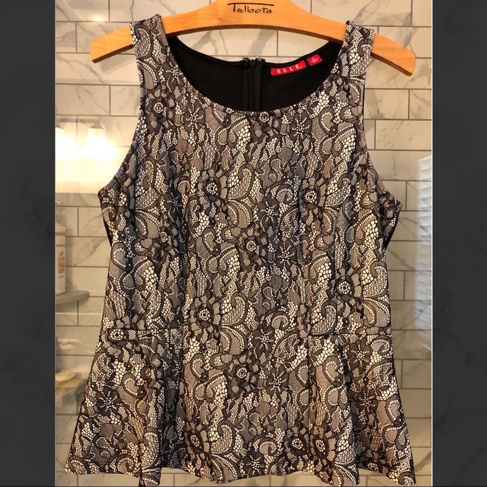 ELLE Lace Peplum Top